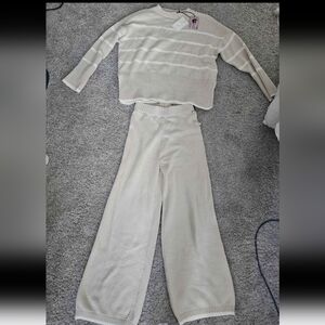 Sincerely Jules Cream Wide Leg Pants